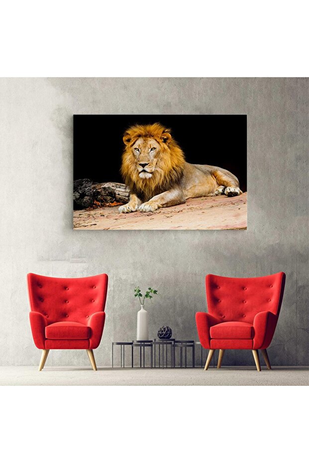 Resting lion painting, code 3248 - 5