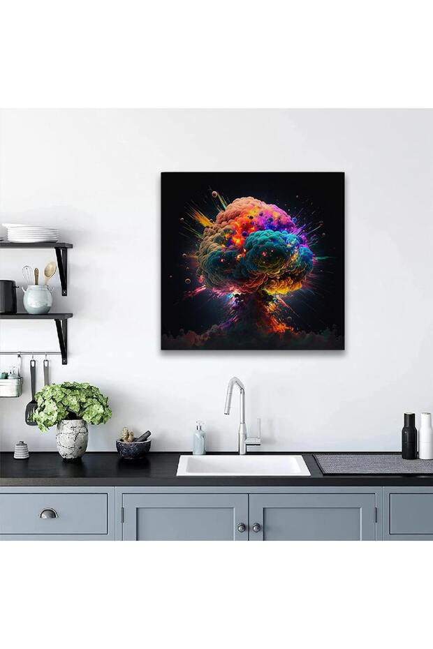 Multicolored cosmic atomic explosion painting, code 1646 - 5