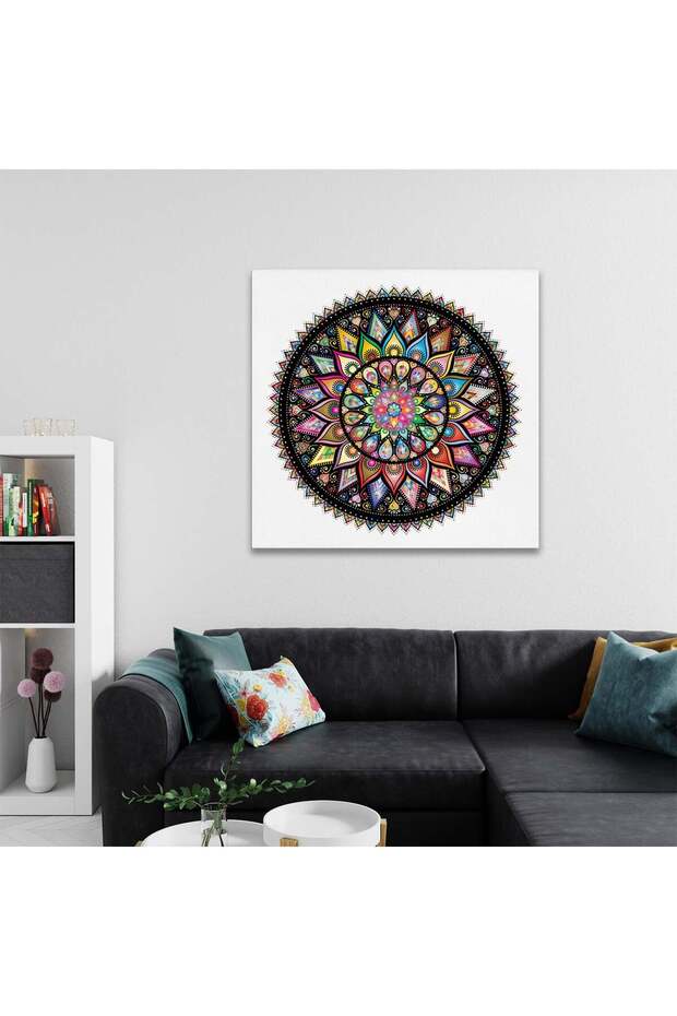 circle mandala geometric shapes, multicolor, code 1339 - 4