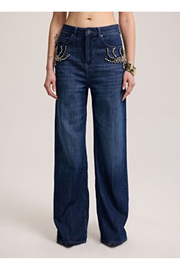 Taşlı Lacivert Denim - 4