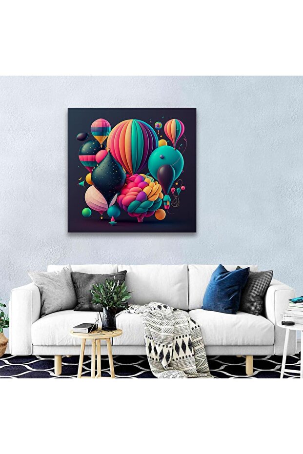 Multicolored balloons painting, multicolor, code 1629 - 6