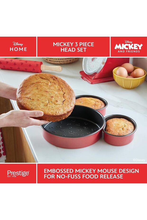 X Disney Bakeware Mickey 3 Piece Head Set | PR48803
