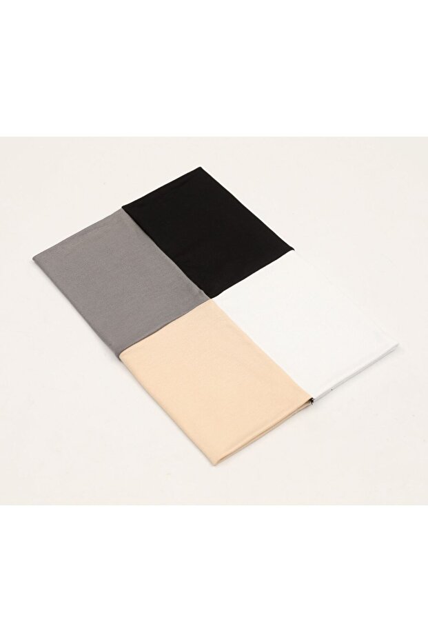Hijab 4 Colors Seamless Front Lycra Practical Open-Ended Tube Ready-To-Wear Bonnet with 4 Different Uses