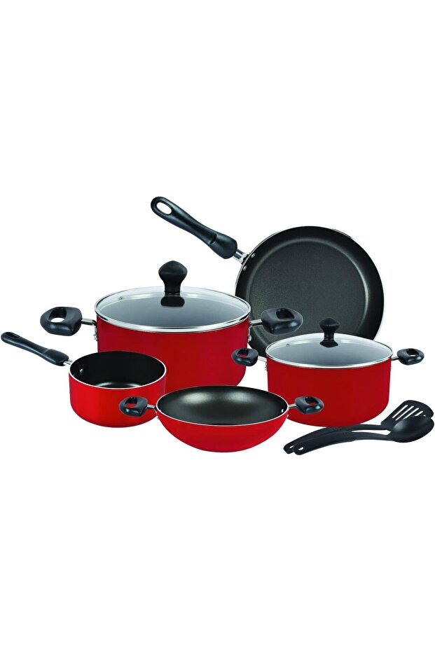 9 Piece Non-Stick Cookware set | Non Stick Aluminium | Casserole | Sauce Pan | Fry Pan –