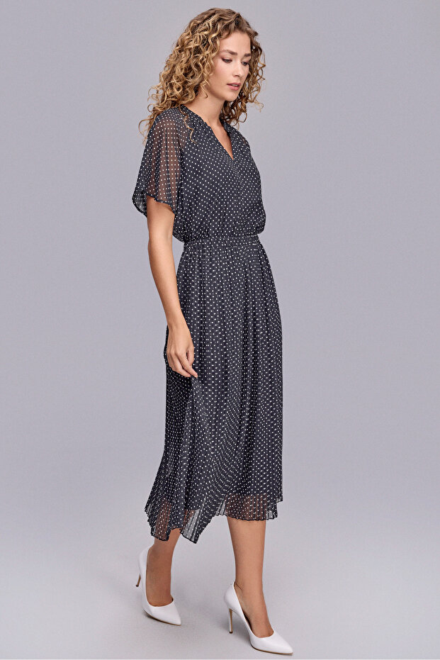 Piliseli Puan Desen Elbise - 4