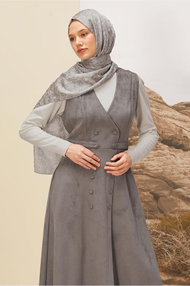 SÜET JİLE ELBİSE 45947 - 2