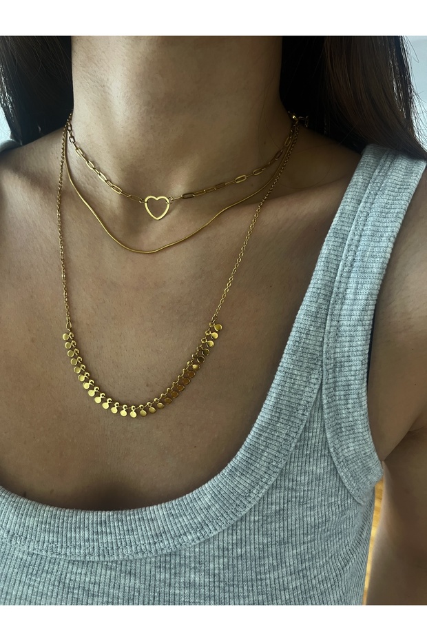 Steel Heart Paperclip Chain Choker