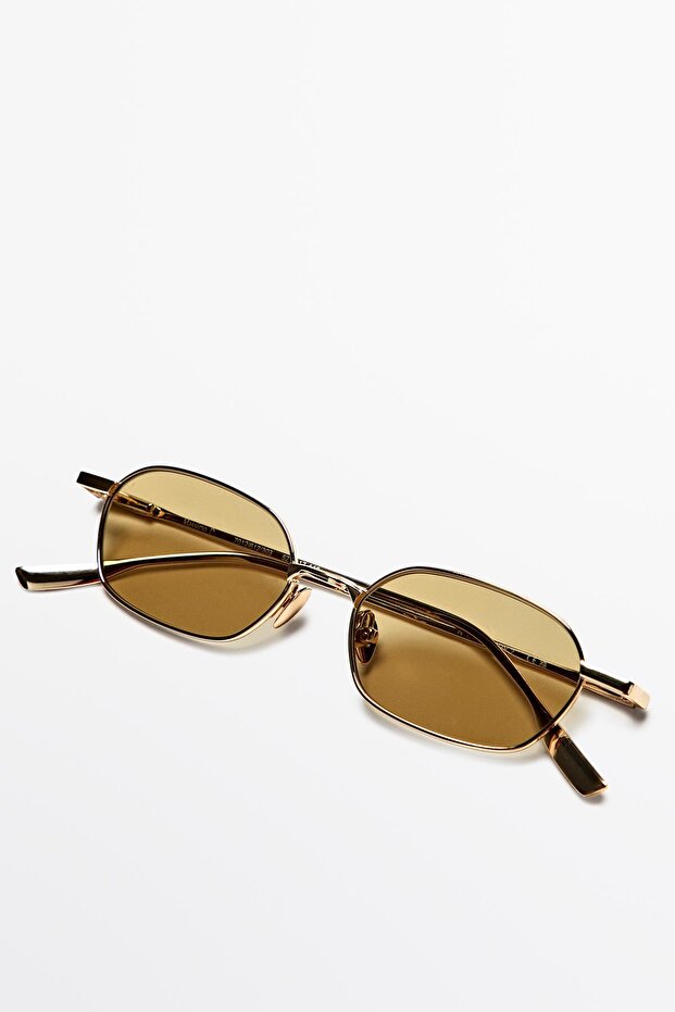 Dikdörtgen metal güneş gözlüğü - 3