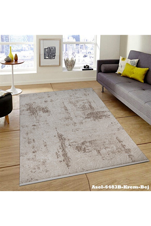 ASEL 6483 B KREM BEJ 80X150 - 1
