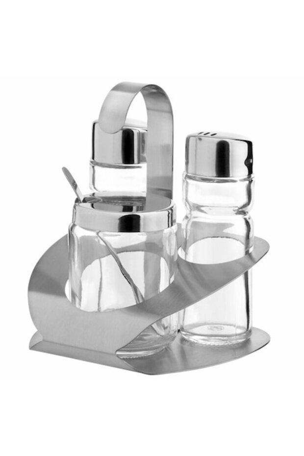 Set 3 recipiente pentru condimente, sticlă - 1