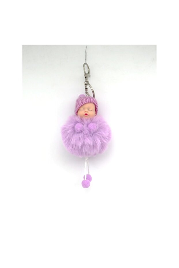 Breloc cu pluș, model bebeluș, violet - 2