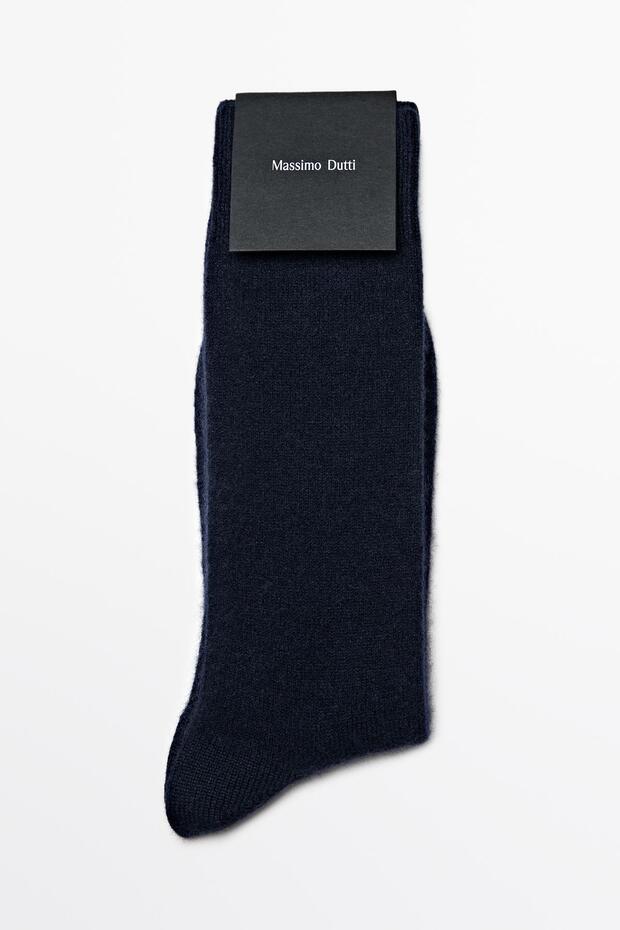 Kaşmir karışımlı triko çorap - 1