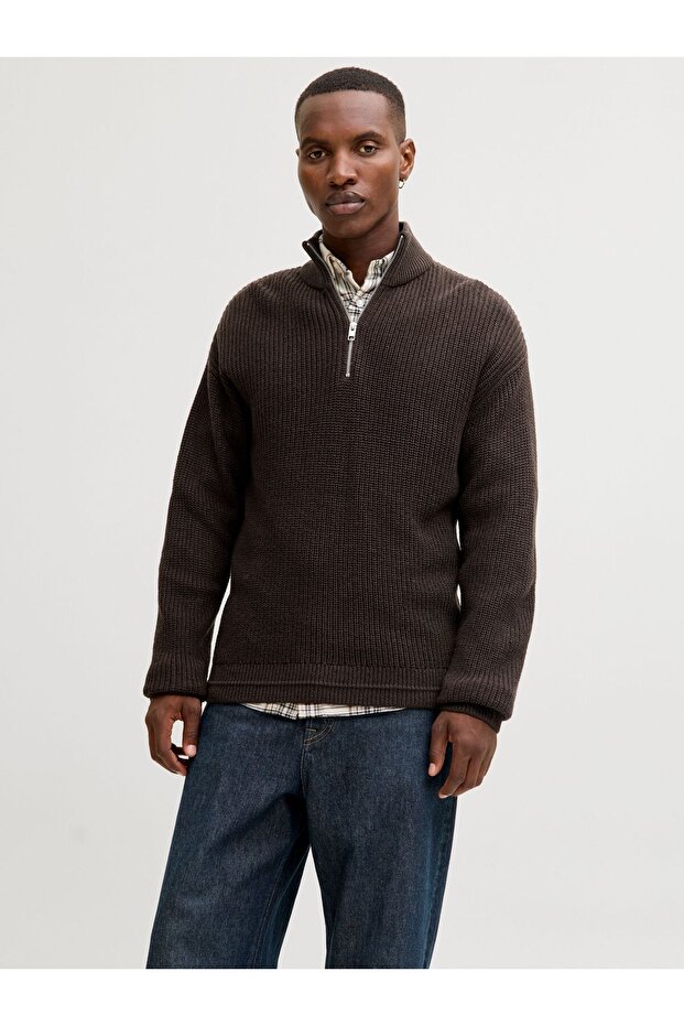 Strickpullover Einfarbig Strickpullover - 1