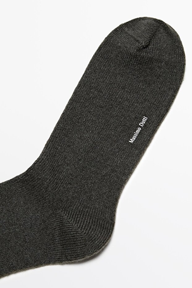 Kaşmir karışımlı triko çorap - 4