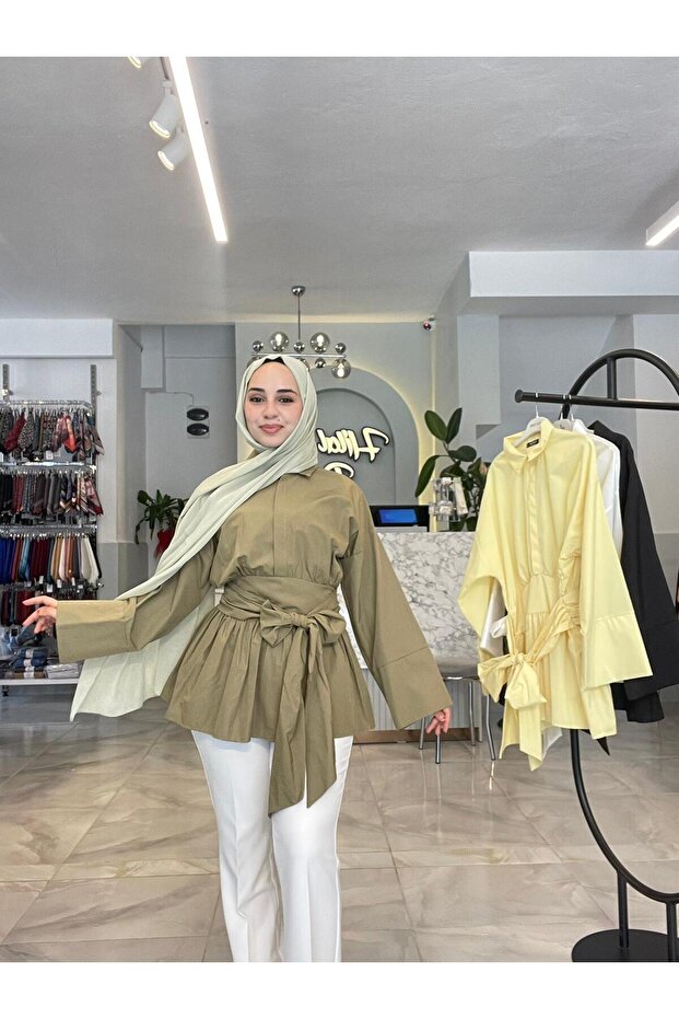 S BELDEN BAĞLAMALI GÖMLEK 5502 - 1