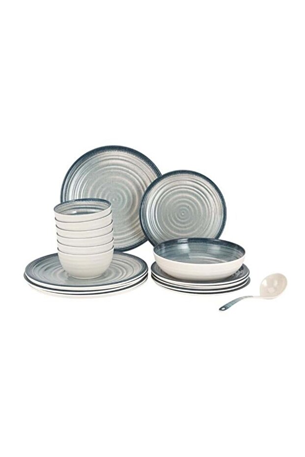 20Pc Melamine Dinner Set - break resistant, freezer safe, and Top Rack Dishwasher Safe