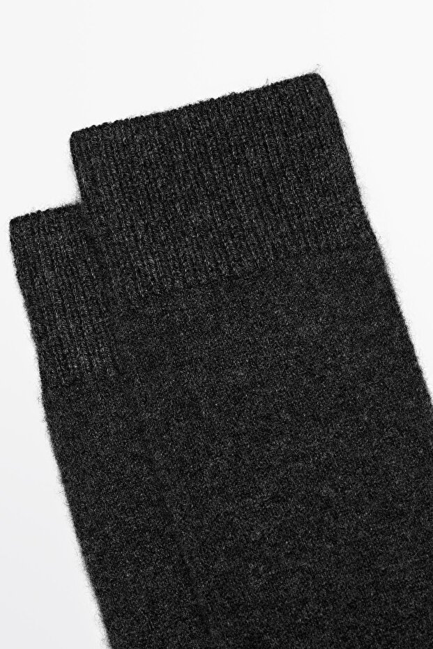 Kaşmir karışımlı triko çorap - 3