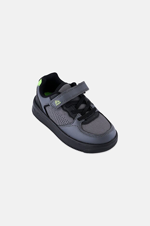 Toddlers Boy Velcro Closure Running Shoes, Grey