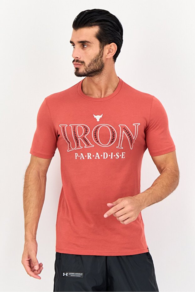Men Loose Fit Short Sleeves Outdoor T-shirt, Brown