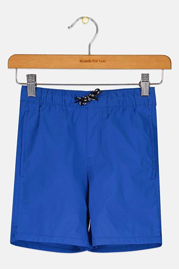 Kids Boy Plain Basic Shorts, Blue - 3