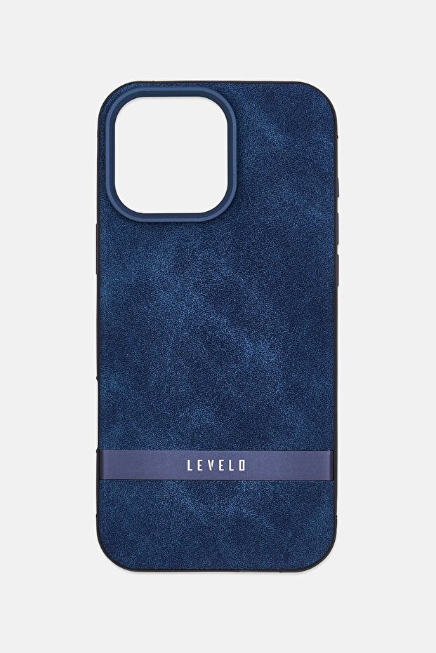 iPhone 16 Pro Max Pelle Leather Protective Case, Dark Blue