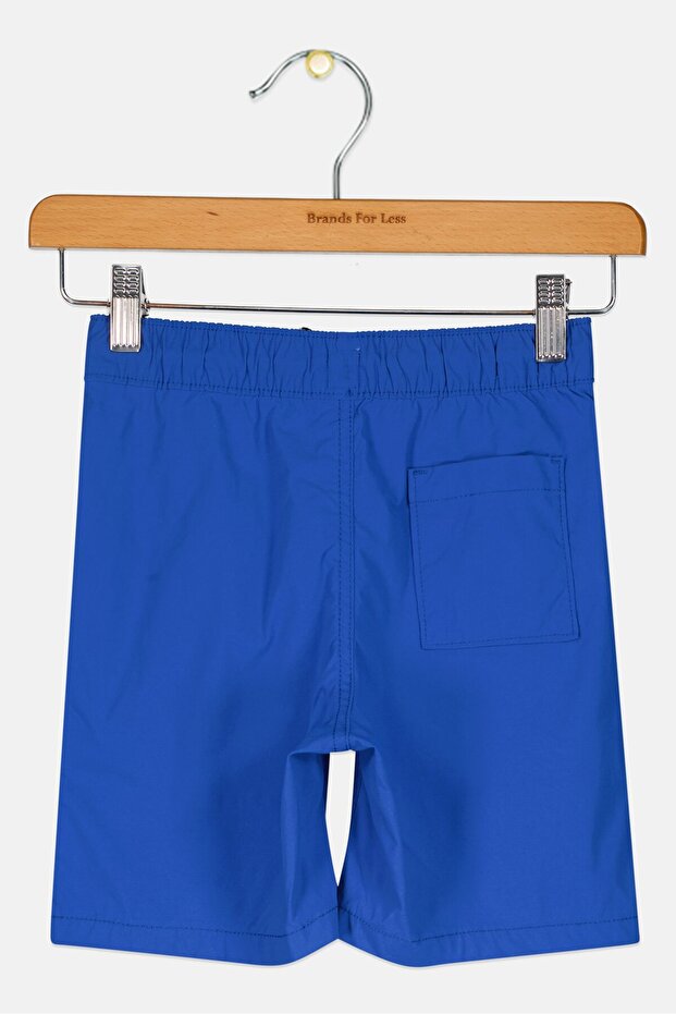 Kids Boy Plain Basic Shorts, Blue - 2