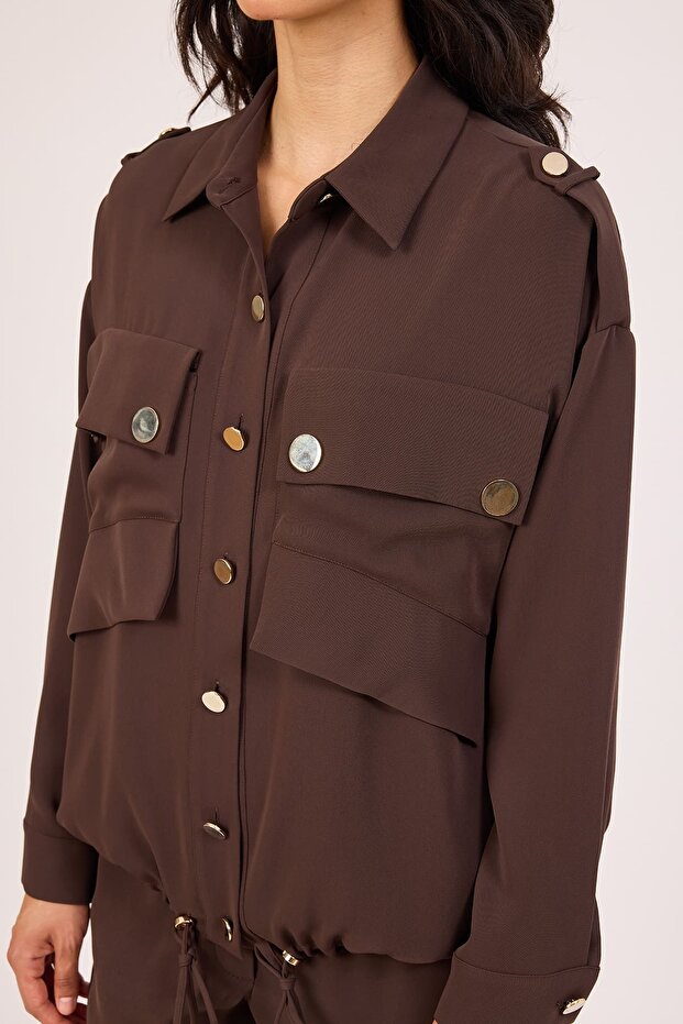 سترة قميص معدنية بمشبك - 5