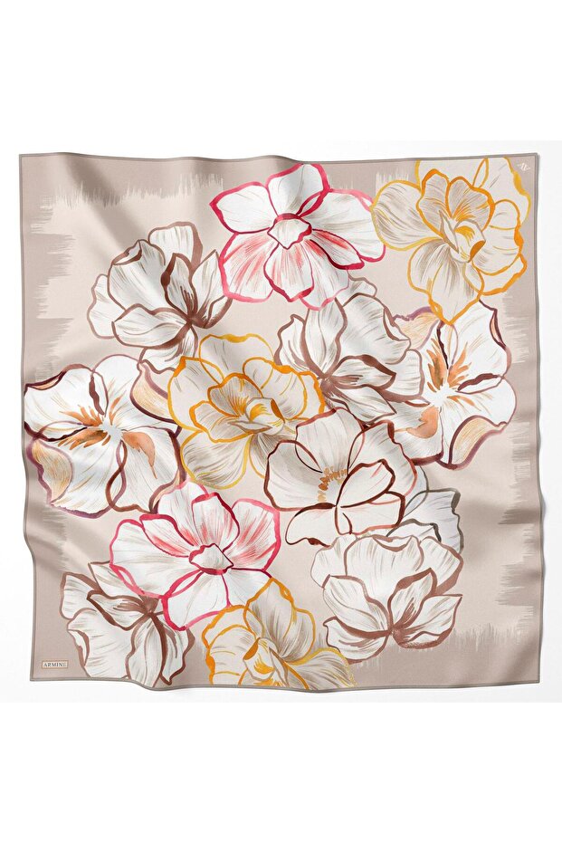 Eșarfă de mătase - 9110D-07 - Tivil - 2