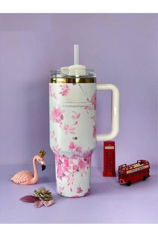 stanley Floral Print Quencher H2.0 Insulated Tumbler (40 OZ | 1.18L) for Gym, Travelling (Pack