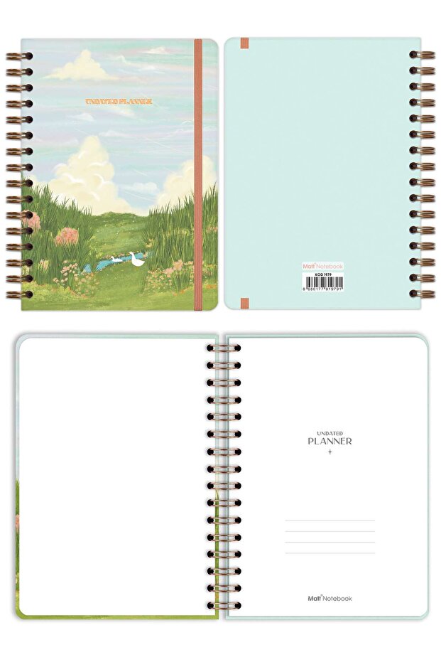 A5 Spiralli Süresiz Planlayıcı Ajanda Manzara - 5