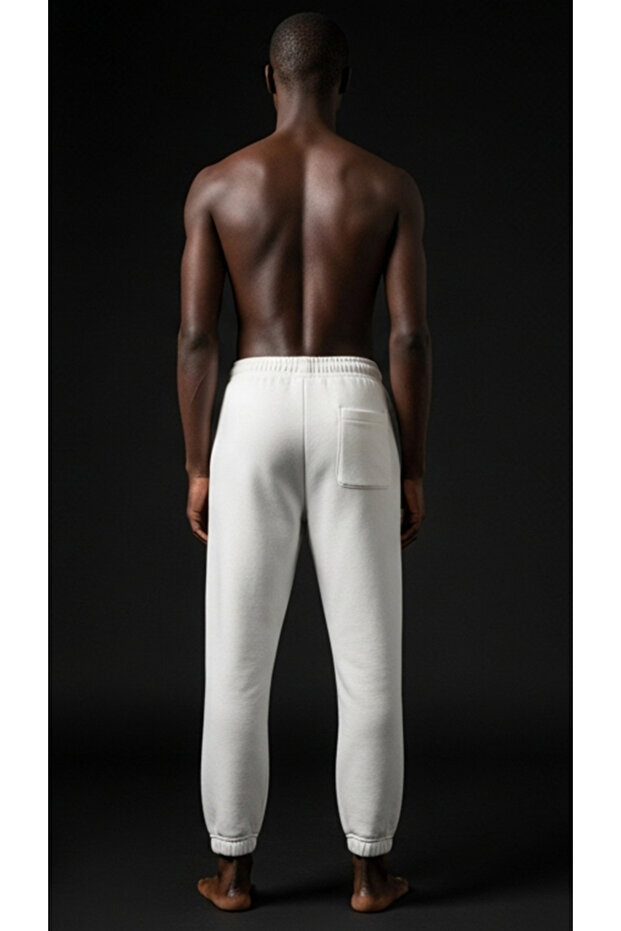 Men's Jogger Pants with Elastic Waist and Drawstring, Side Pockets, Fleece Lining, Elasticated Cuffs - 3