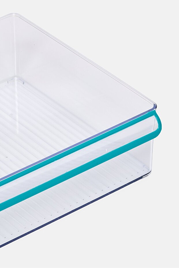 Acrylic Easy Pull Bin, Turquoise - 3