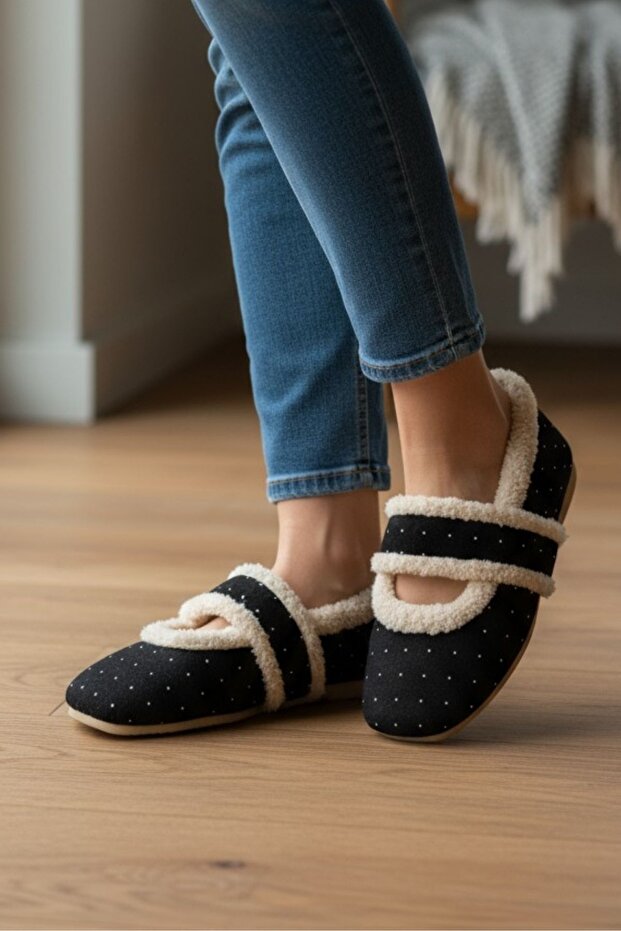 Women's Home Slippers No Noise Lightweight Sole Soft Plush Slippers