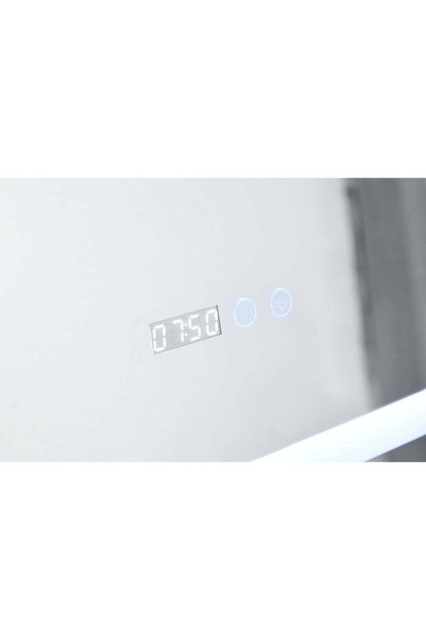 LED and Touch Mirror, with Defog Function and Clock, 60 x 80 cm, - 6