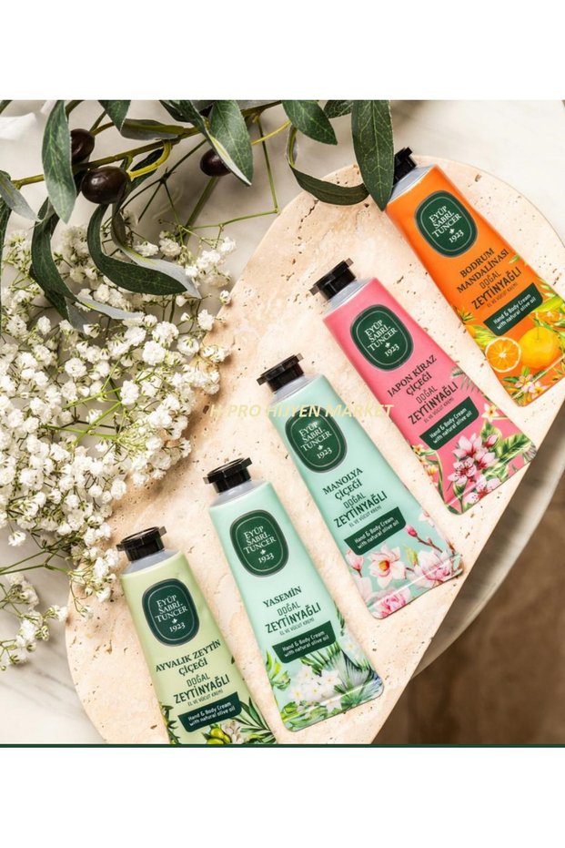 5 Types of Natural Olive Oil Hand and Body Creams 50 Ml, (H-Pro Hygiene)