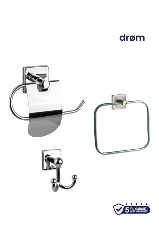 طقم مكعبات 3 قطع - كروم - 1