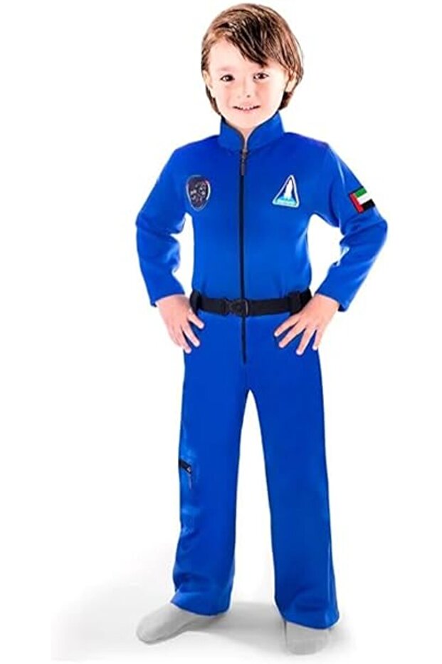 Astronaut Blue 514 Costume – Kids Space Suit Halloween Outfit Ages 2-3