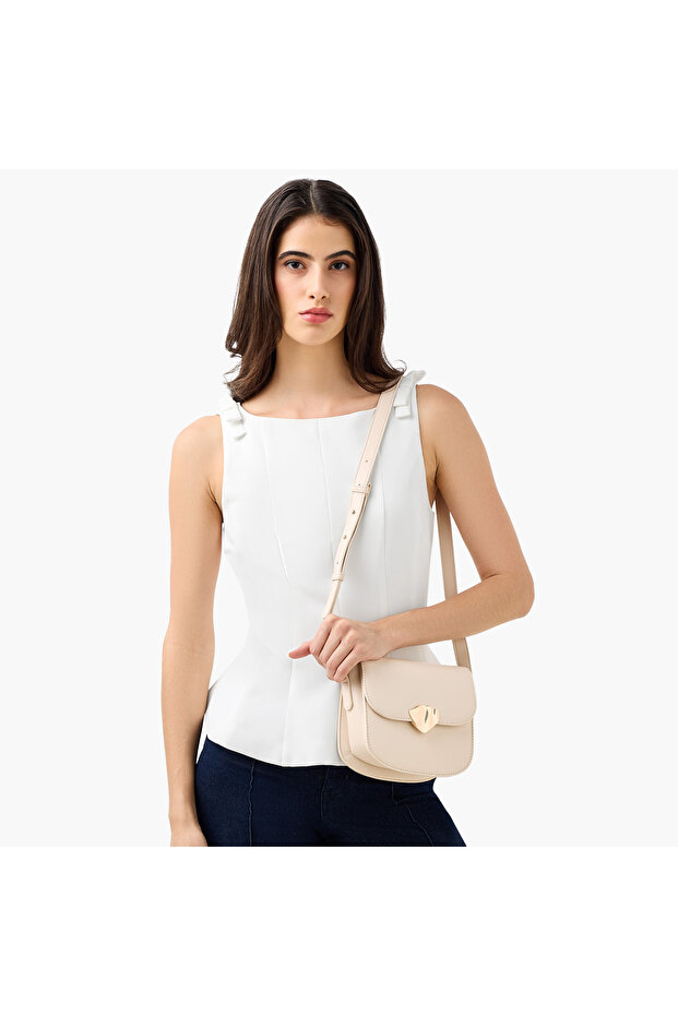 حقيبة كروس صلبة مع حزام قابل للتعديل - 6