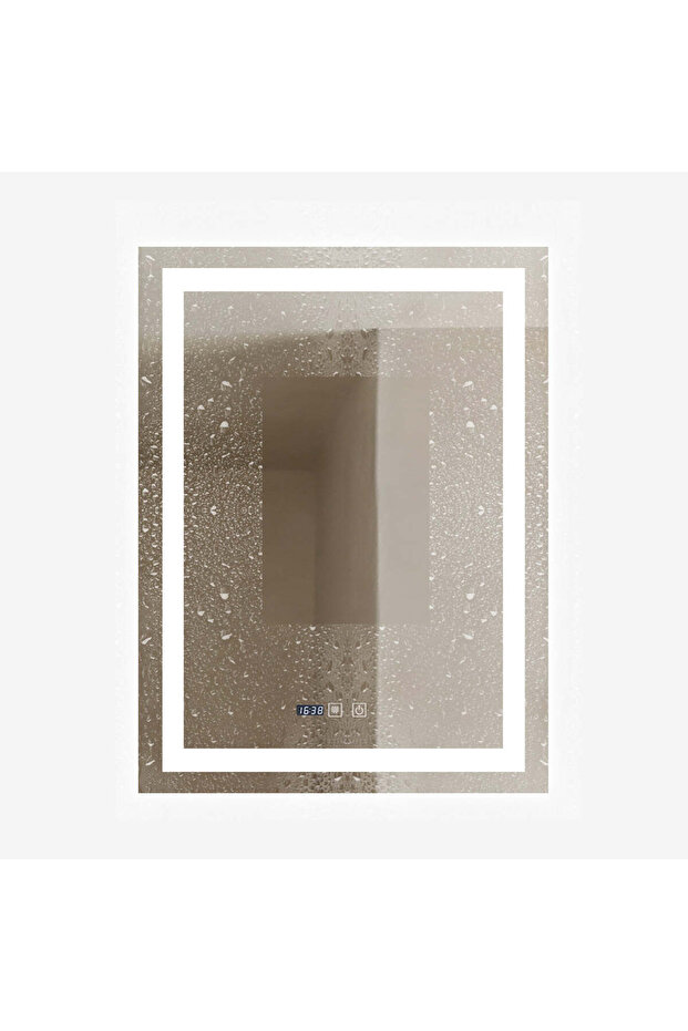 LED and Touch Mirror, with Defog Function and Clock, 60 x 80 cm, - 11