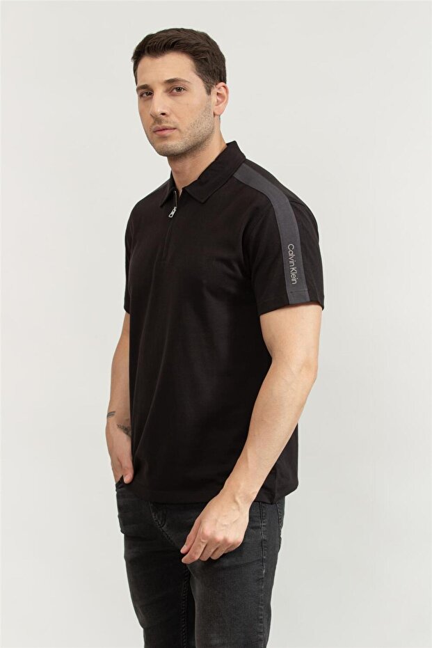 CK Jeans LOGO TAPE POLO Erkek T-shirt J30J327240-BEH - 2