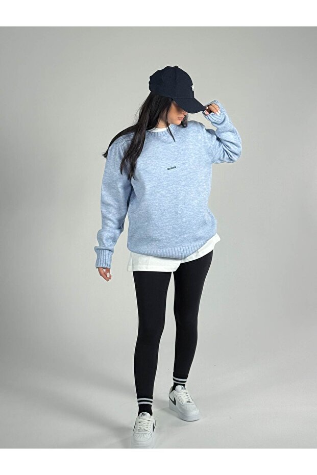 سترة نسائية زرقاء أساسية - 5