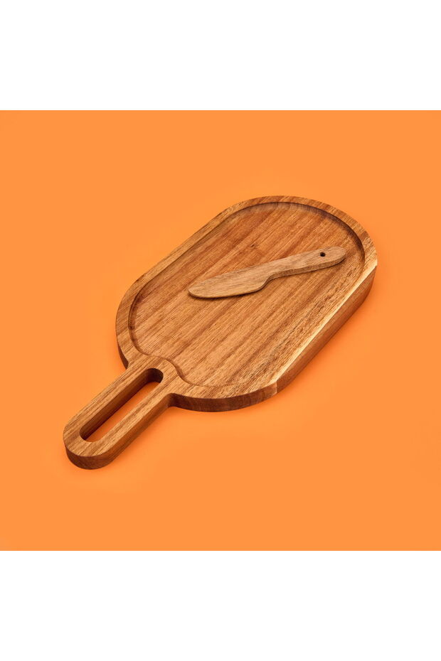 Acacia Oval Serving Bowl - Brown - 30X14 cm