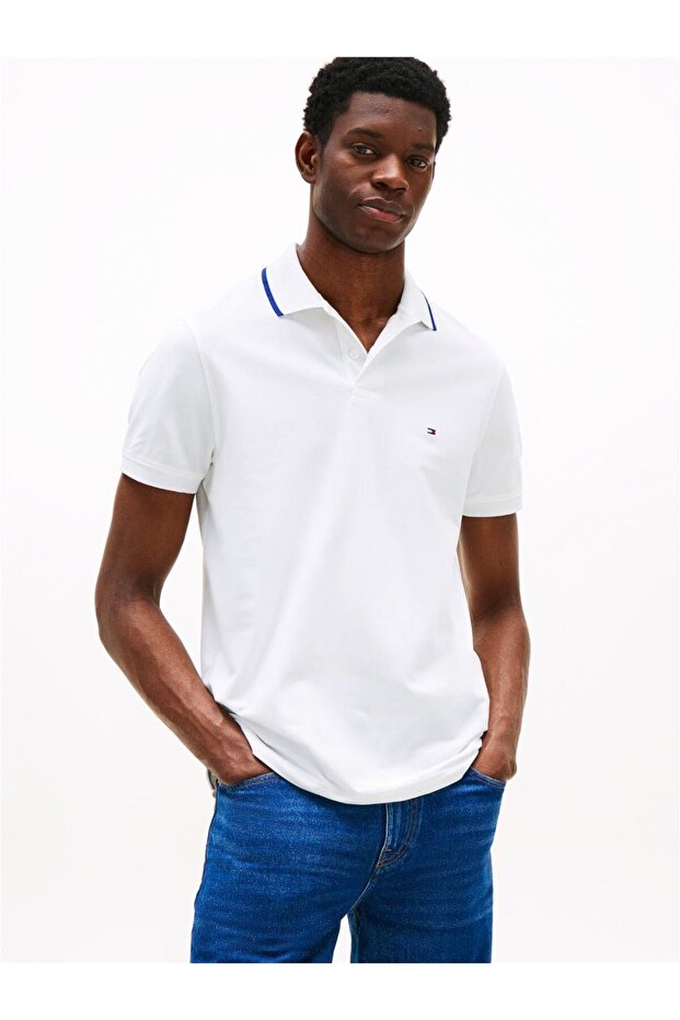 Men's Polo Neck T-Shirt White