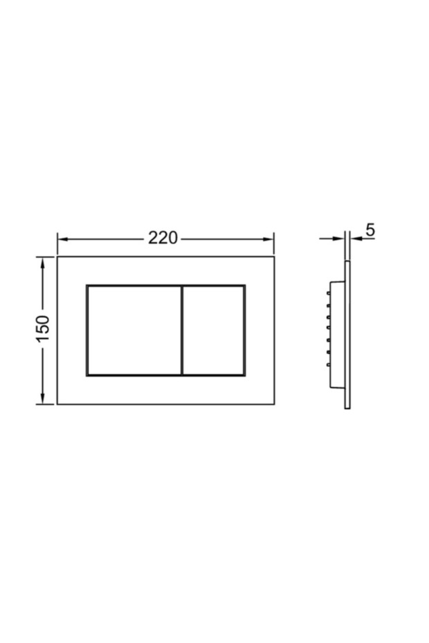 TECE PUSH BUTTON CHROME GLOSSY - 6