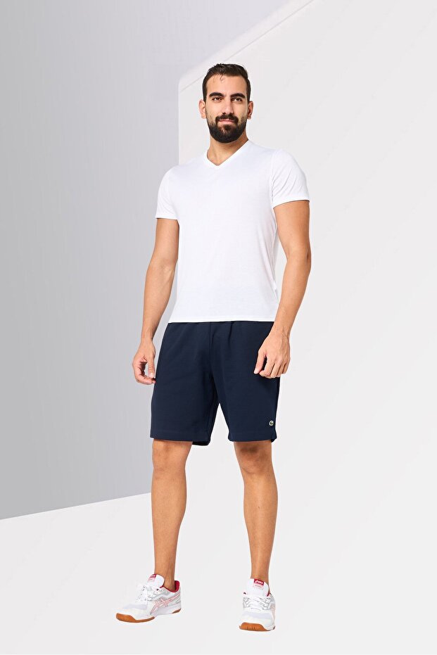 Men Embroidered Logo Basic Shirts, Dark Navy - 2