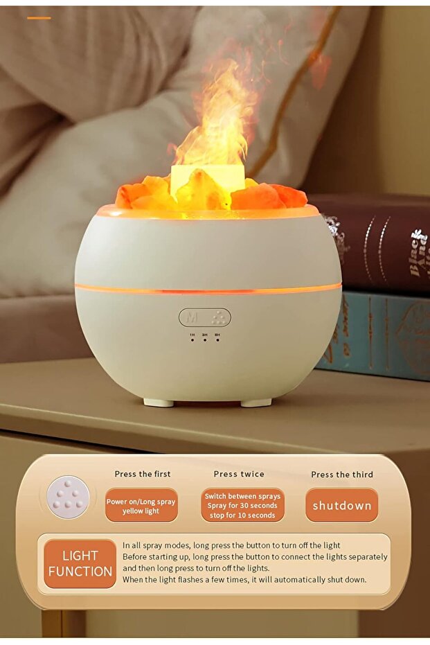 Himalayan Salt Lamp Diffuser, Crystal Salt Lamp Diffuser for Essential Oils Aromatherapy Diffuser Hu - 7