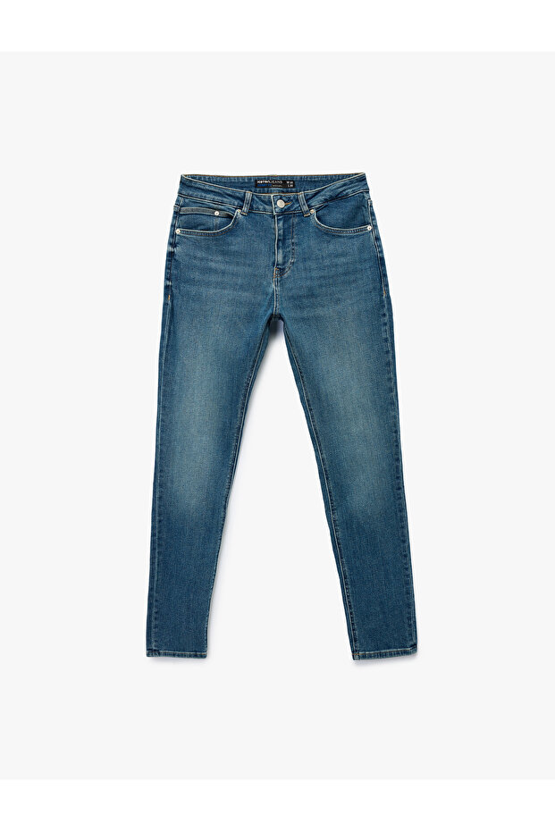 Cotton Regular Waist Skinny Fit Jeans - Michael Jean