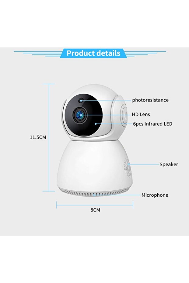 Security Camera | Dual Band WiFi, Color Night Vision, PTZ, AI Detection, Two-Way Talk - 6