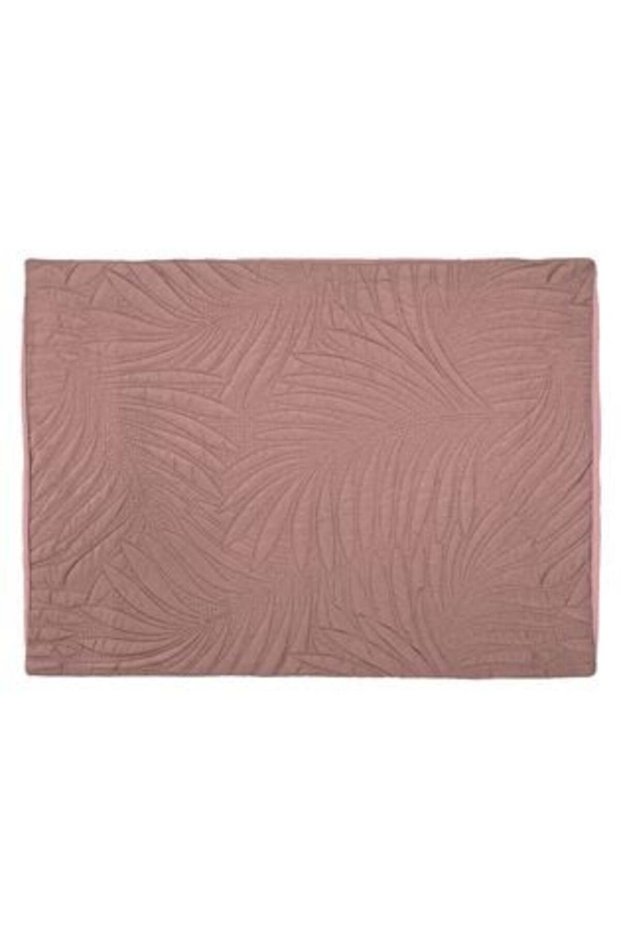 Pillowcase Pink with Leaf Pattern 70 x 50 cm