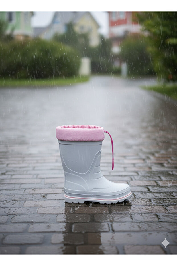 Children's Rain Boots Are Very Light and Have Fur Inside.